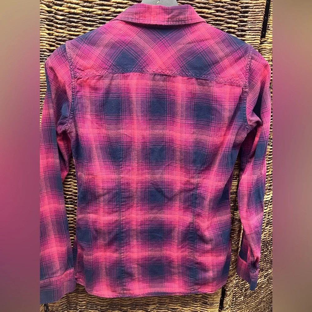 Eddie Bauer Pink  Plaid Shirt- Size:‎ Small